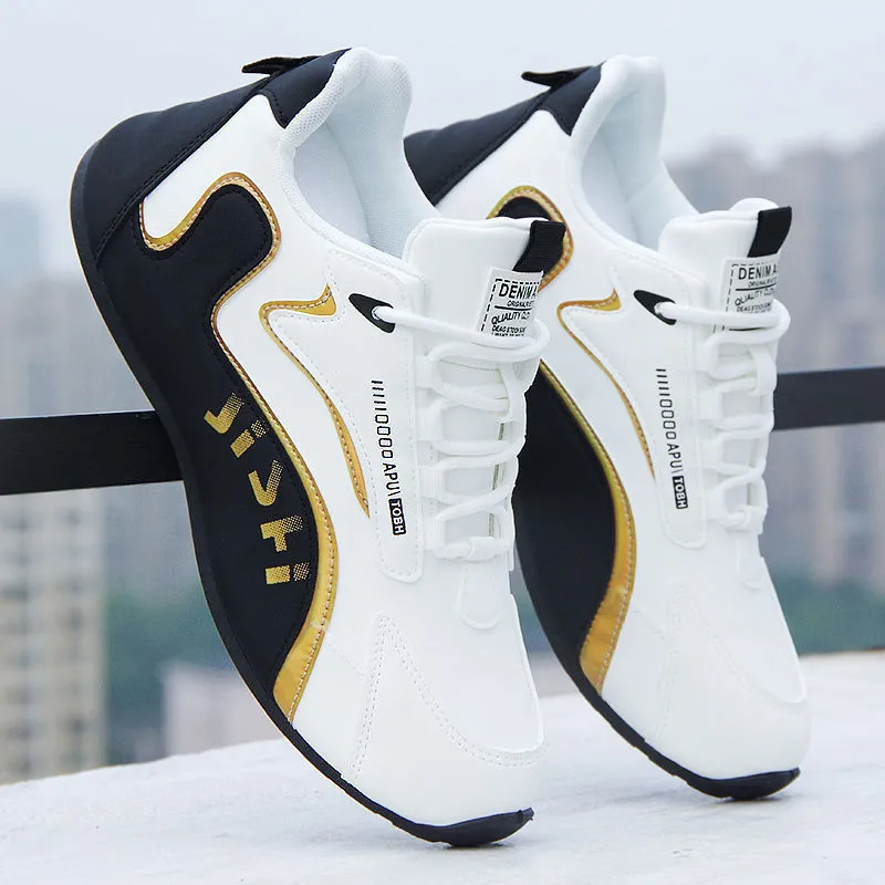Men's Shoes Leather Top Waterproof Non-slip High-grade Travel Shoes Trendy All-match Autumn Men's Sports Casual Shoes Trendy Shoes thumbnail 1