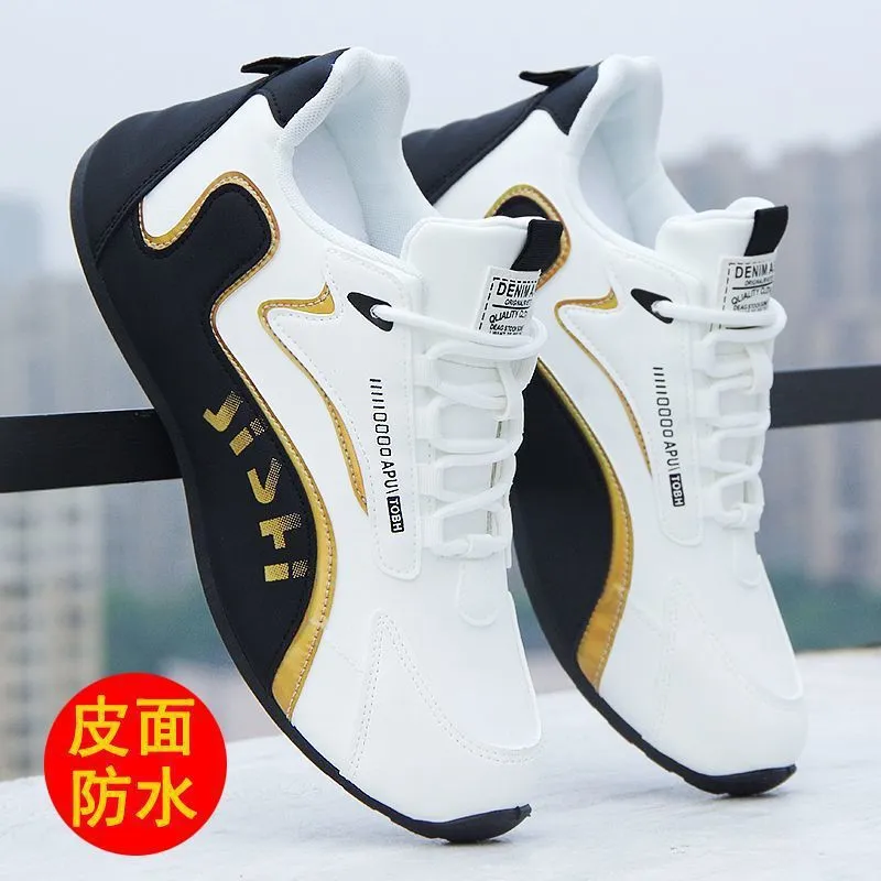 Men's Shoes Leather Top Waterproof Non-slip High-grade Travel Shoes Trendy All-match Autumn Men's Sports Casual Shoes Trendy Shoes thumbnail 3