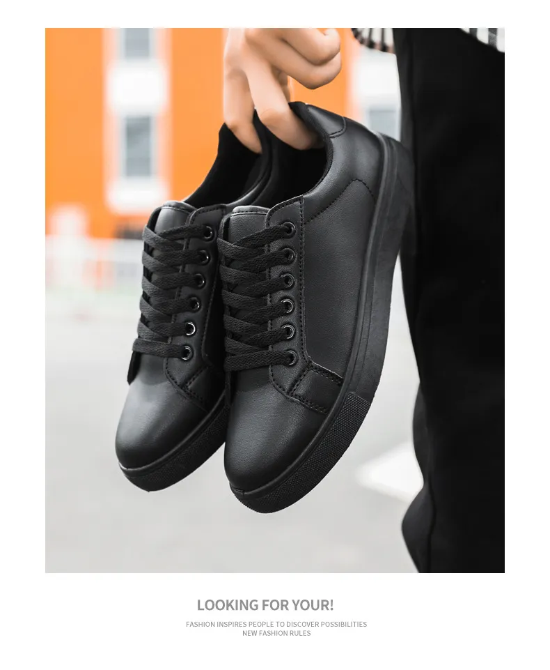 Men's White Sneakers - Korean Style Fashionable Casual Shoes - Trendy Versatile Large Size Soft Leather Footwear for Summer 2026 showcase 15