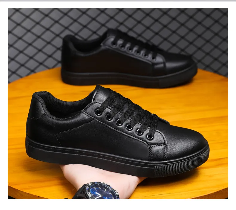 Men's White Sneakers - Korean Style Fashionable Casual Shoes - Trendy Versatile Large Size Soft Leather Footwear for Summer 2026 showcase 19