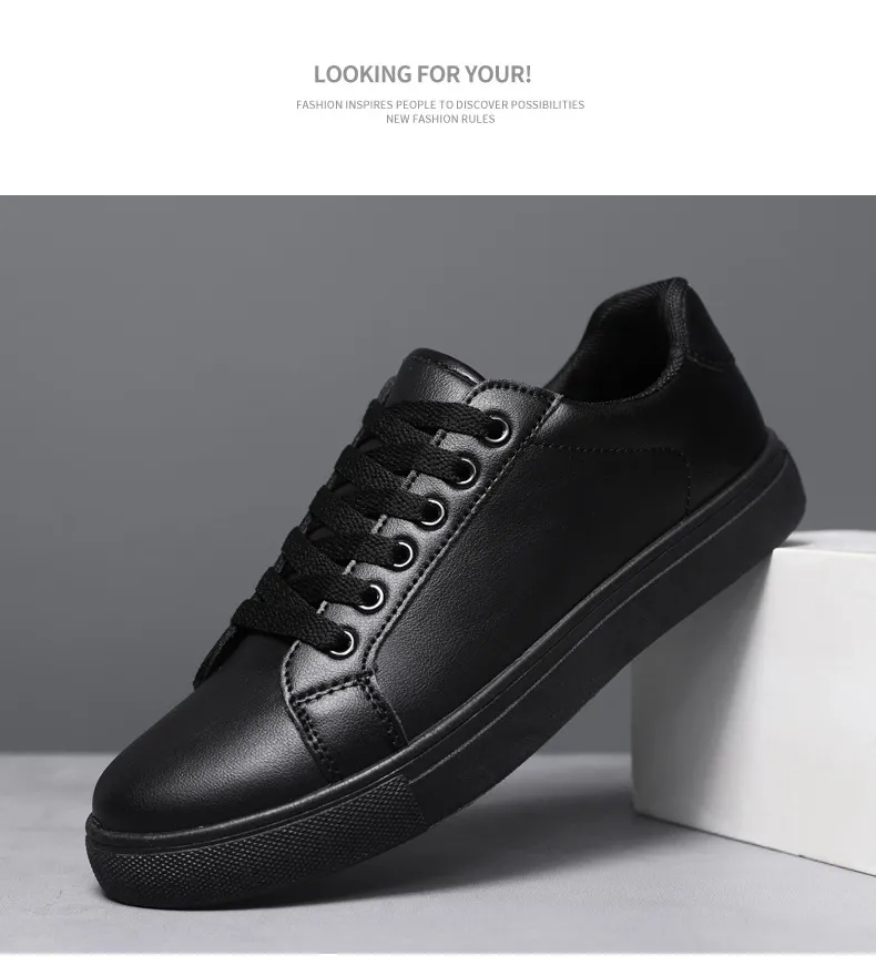 Men's White Sneakers - Korean Style Fashionable Casual Shoes - Trendy Versatile Large Size Soft Leather Footwear for Summer 2026 showcase 17
