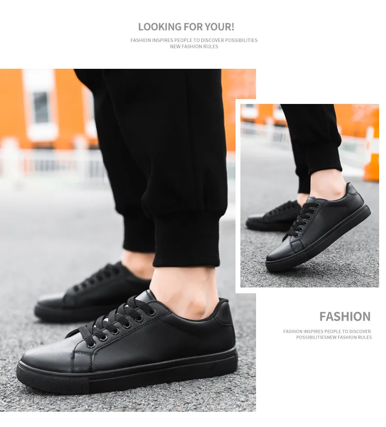 Men's White Sneakers - Korean Style Fashionable Casual Shoes - Trendy Versatile Large Size Soft Leather Footwear for Summer 2026 showcase 13