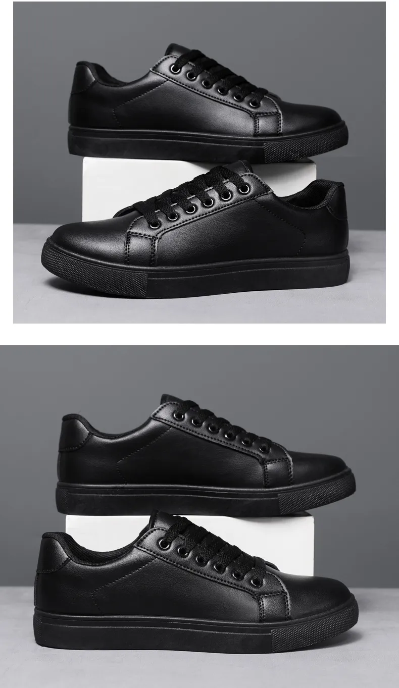 Men's White Sneakers - Korean Style Fashionable Casual Shoes - Trendy Versatile Large Size Soft Leather Footwear for Summer 2026 showcase 18