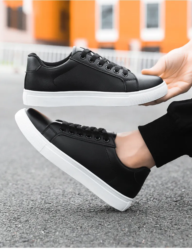 Men's White Sneakers - Korean Style Fashionable Casual Shoes - Trendy Versatile Large Size Soft Leather Footwear for Summer 2026 showcase 20
