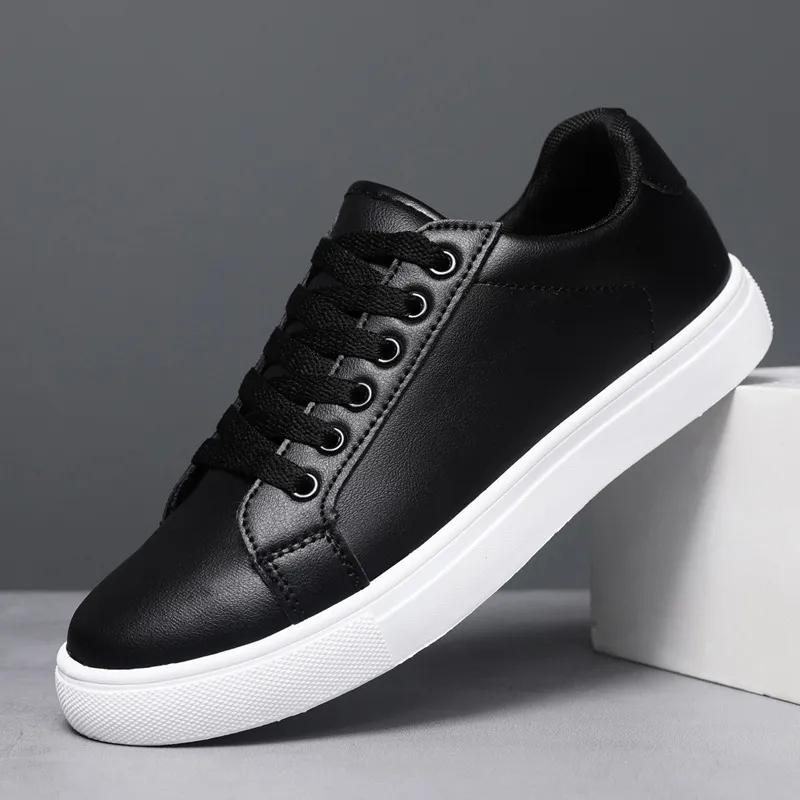 Men's White Sneakers - Korean Style Fashionable Casual Shoes - Trendy Versatile Large Size Soft Leather Footwear for Summer 2026 thumbnail 8