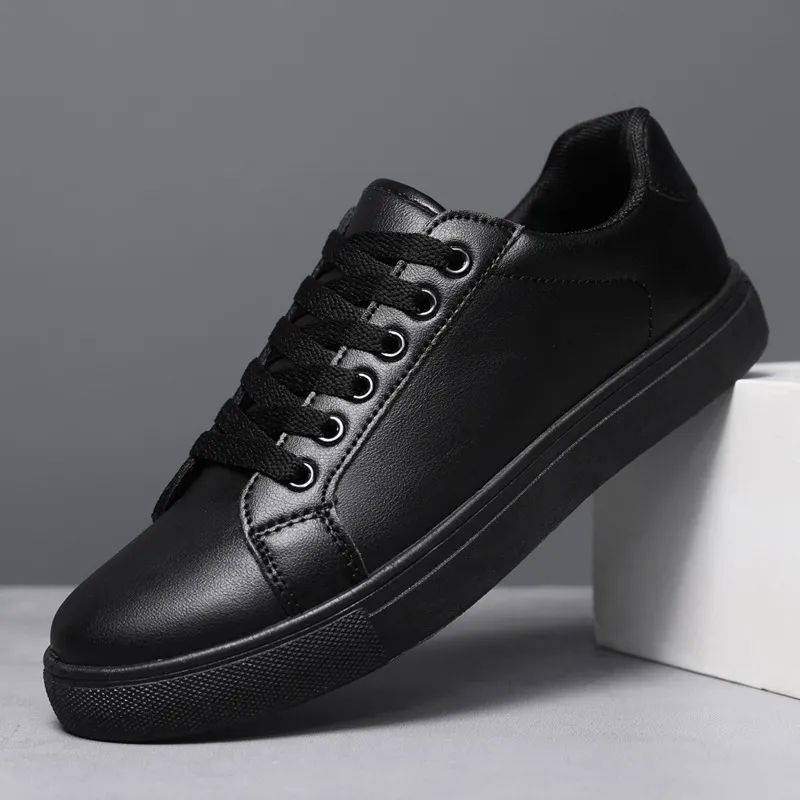 Men's White Sneakers - Korean Style Fashionable Casual Shoes - Trendy Versatile Large Size Soft Leather Footwear for Summer 2026 thumbnail 6