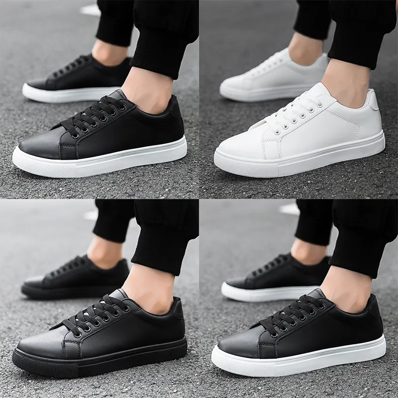 Men's White Sneakers - Korean Style Fashionable Casual Shoes - Trendy Versatile Large Size Soft Leather Footwear for Summer 2026 thumbnail 4