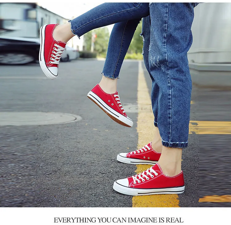 Men's and Women's Low-Top Canvas Shoes - Korean Style Casual Sneakers, All-Match White Skate Shoes for Students and Couples (H01) showcase 15