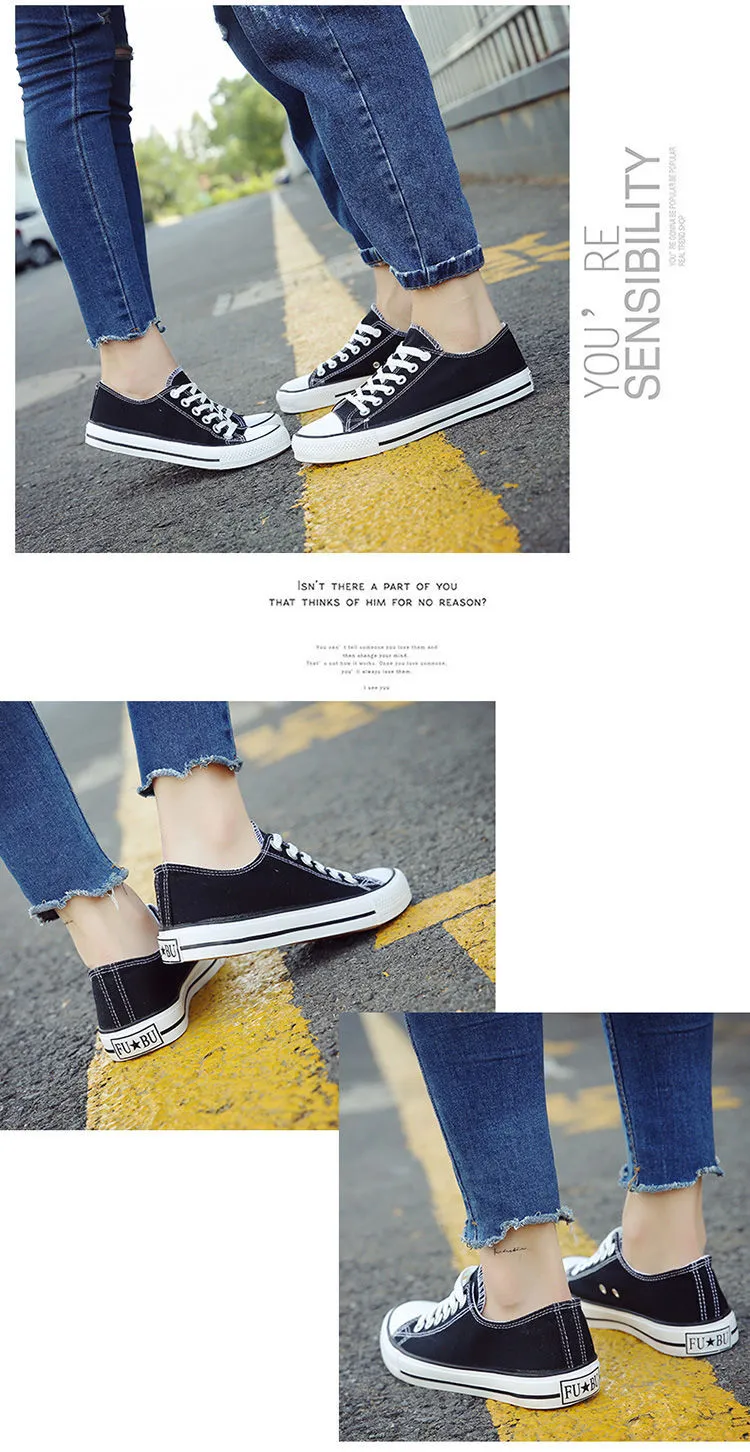 Men's and Women's Low-Top Canvas Shoes - Korean Style Casual Sneakers, All-Match White Skate Shoes for Students and Couples (H01) showcase 18