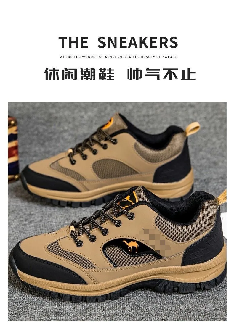 Men's Large Size Hiking Shoes Mesh Outdoor Workwear Fashion Casual Labor Protection Cross-Border Sneakers Breathable Lightweight Walking Trekking Trail Shoes showcase 4