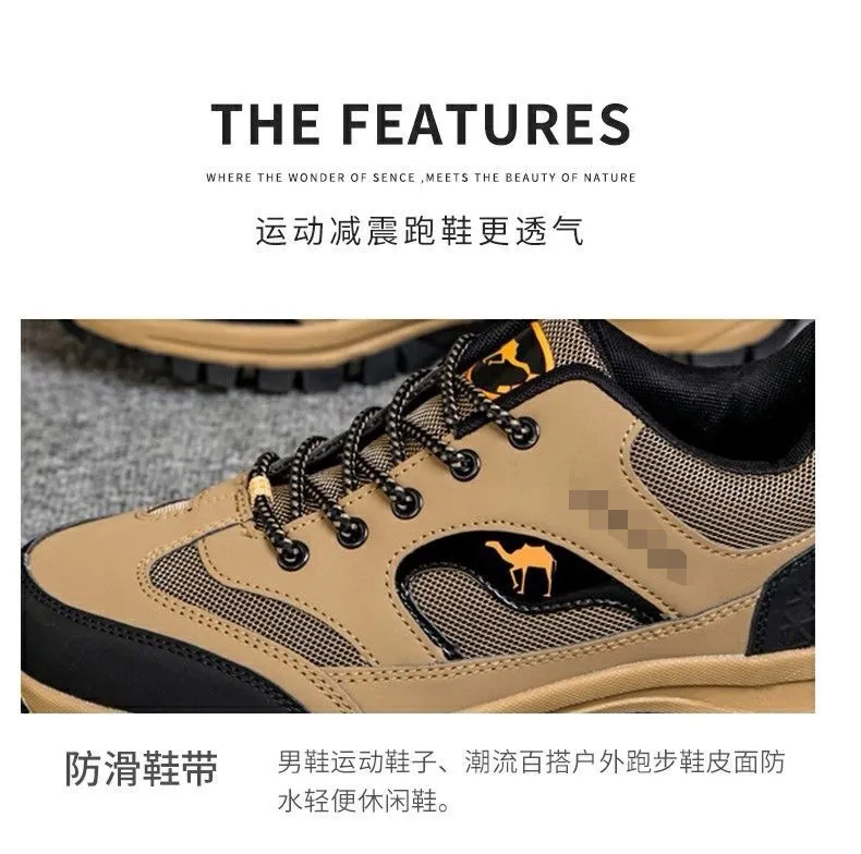 Men's Large Size Hiking Shoes Mesh Outdoor Workwear Fashion Casual Labor Protection Cross-Border Sneakers Breathable Lightweight Walking Trekking Trail Shoes showcase 12