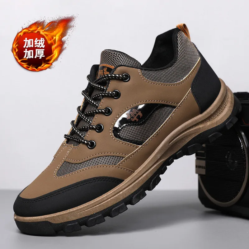 Men's Large Size Hiking Shoes Mesh Outdoor Workwear Fashion Casual Labor Protection Cross-Border Sneakers Breathable Lightweight Walking Trekking Trail Shoes thumbnail 7