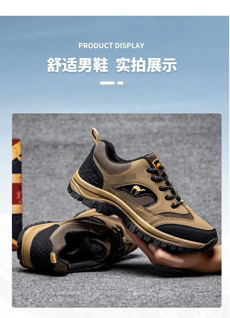 Men's Large Size Hiking Shoes Mesh Outdoor Workwear Fashion Casual Labor Protection Cross-Border Sneakers Breathable Lightweight Walking Trekking Trail Shoes showcase 8