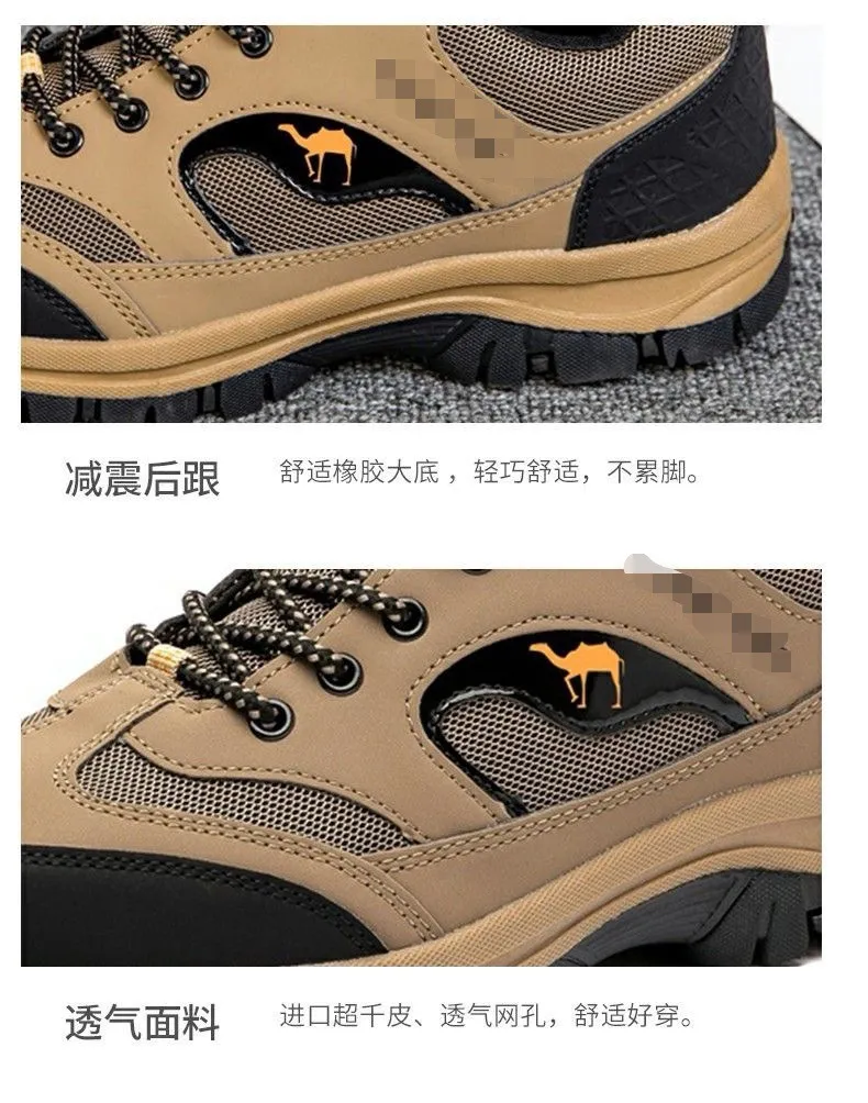 Men's Large Size Hiking Shoes Mesh Outdoor Workwear Fashion Casual Labor Protection Cross-Border Sneakers Breathable Lightweight Walking Trekking Trail Shoes showcase 13
