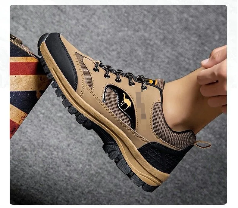 Men's Large Size Hiking Shoes Mesh Outdoor Workwear Fashion Casual Labor Protection Cross-Border Sneakers Breathable Lightweight Walking Trekking Trail Shoes showcase 9