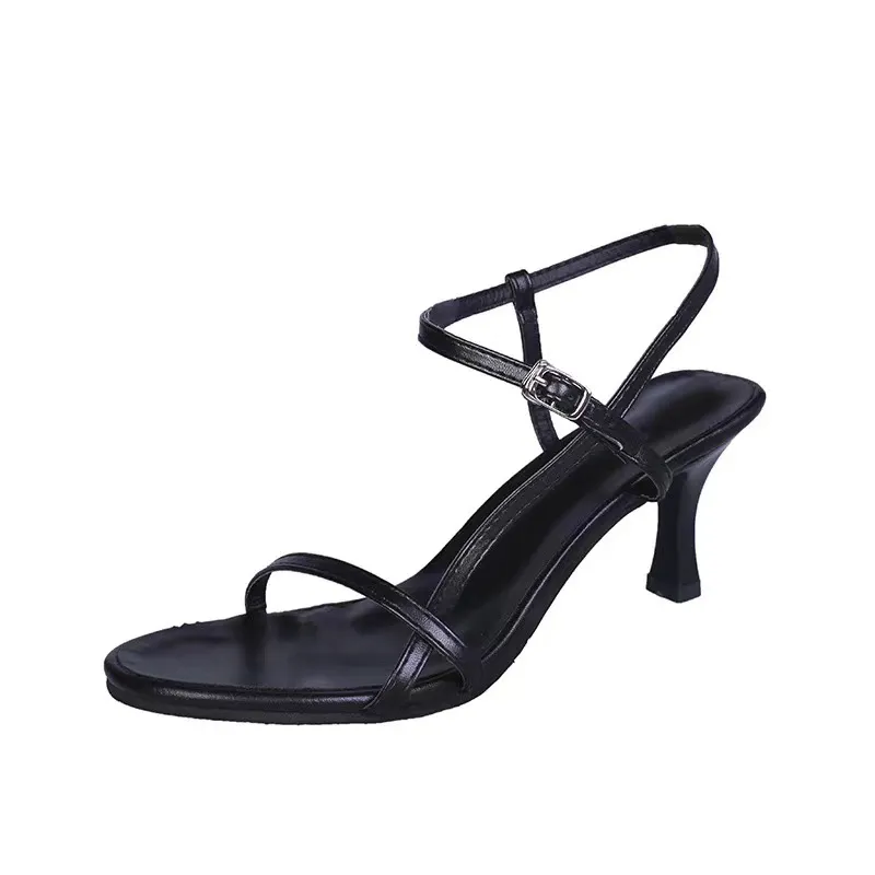 Women's High Heel Sandals - 2024 Summer Fashion Open Toe Buckle Strap Korean Style Party Wedding Shoes for Women thumbnail 6