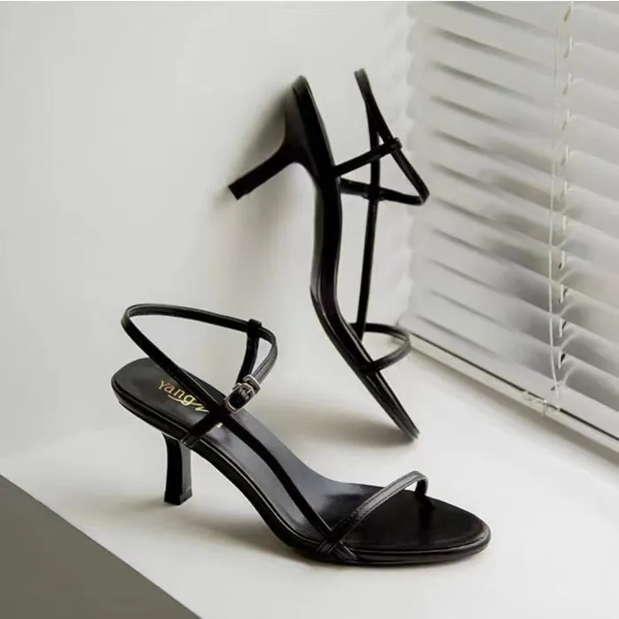 Women's High Heel Sandals - 2024 Summer Fashion Open Toe Buckle Strap Korean Style Party Wedding Shoes for Women thumbnail 1
