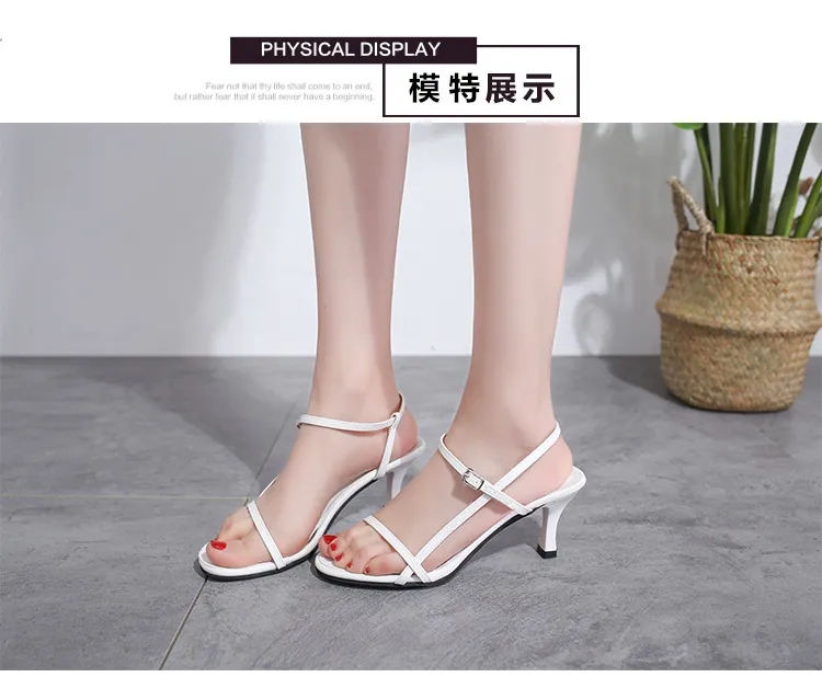 Women's High Heel Sandals - 2024 Summer Fashion Open Toe Buckle Strap Korean Style Party Wedding Shoes for Women showcase 5