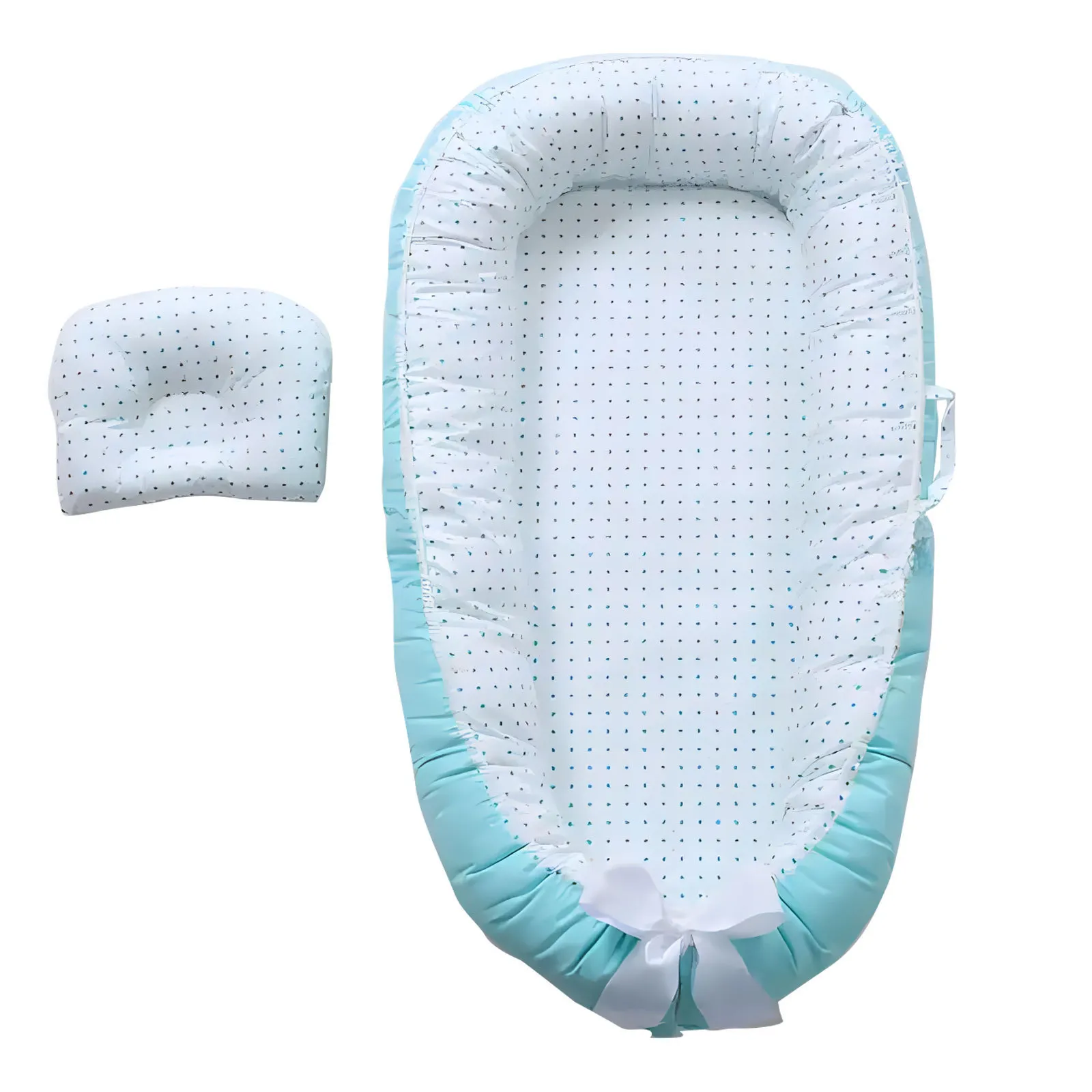 Portable Baby Bed with Removable Washable Cover - Anti-Pressure, Foldable Travel Nest for Infants and Toddlers - Bionic Design with Pillow thumbnail 6