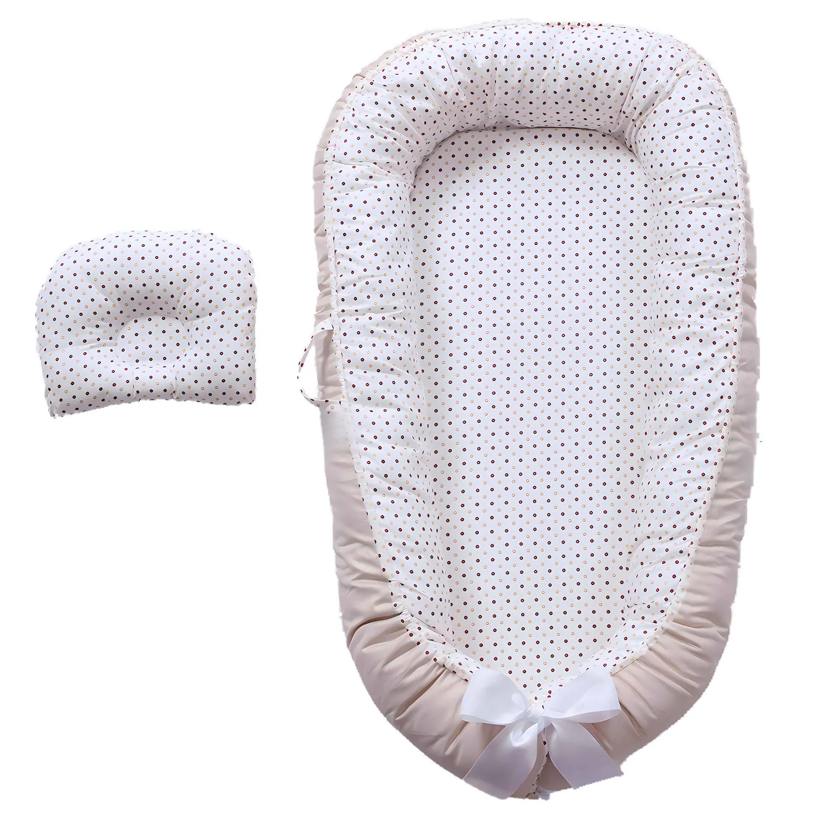 Portable Baby Bed with Removable Washable Cover - Anti-Pressure, Foldable Travel Nest for Infants and Toddlers - Bionic Design with Pillow thumbnail 7