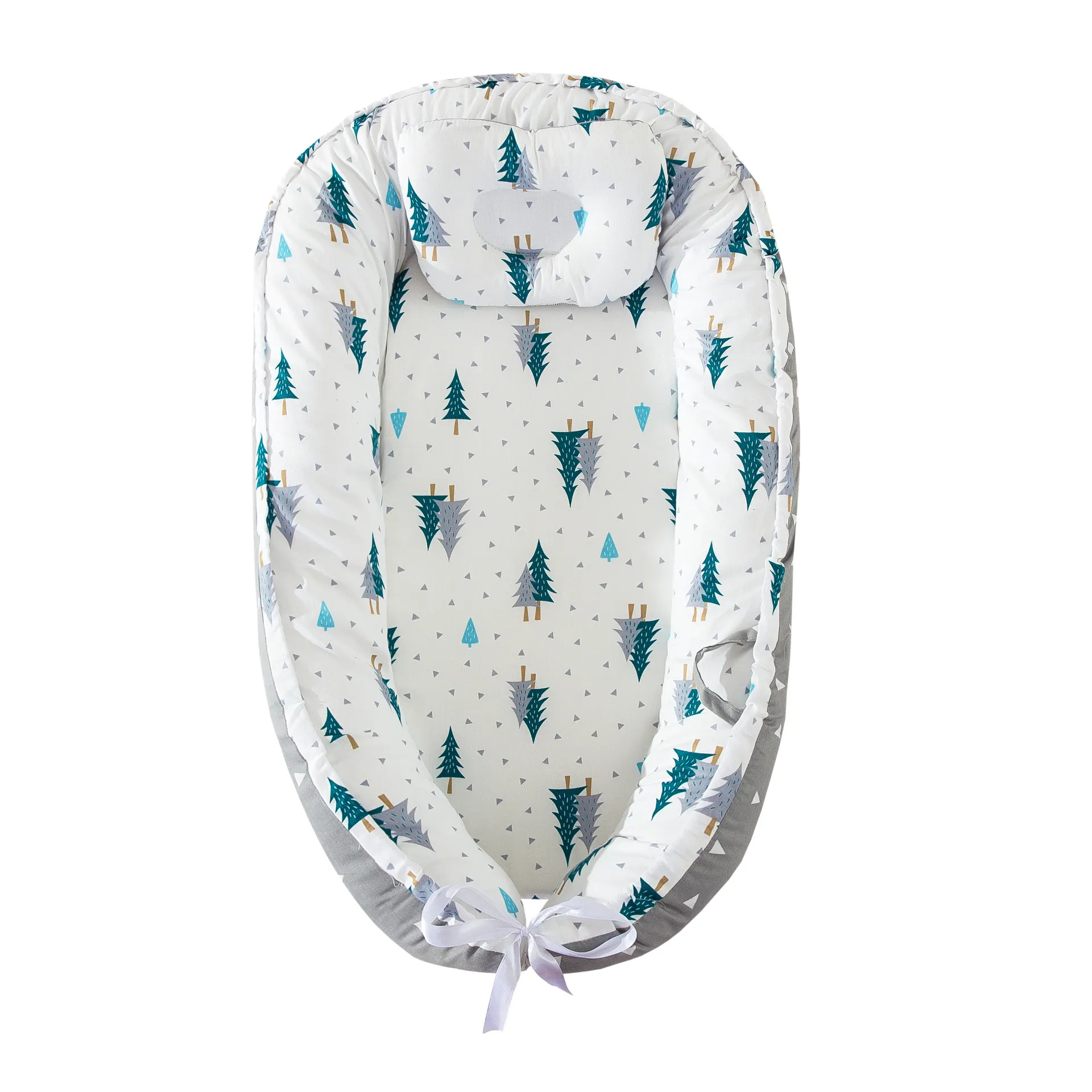 Portable Baby Bed with Removable Washable Cover - Anti-Pressure, Foldable Travel Nest for Infants and Toddlers - Bionic Design with Pillow thumbnail 9