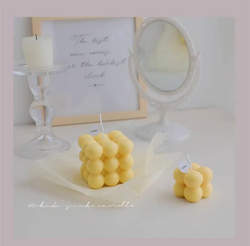 Rubik's Cube Scented Soy Wax Candle - Unique Souvenir Gift for Weddings, Bridesmaids, Groomsmen - High-End Decorative Ornament for Home Decor showcase 14