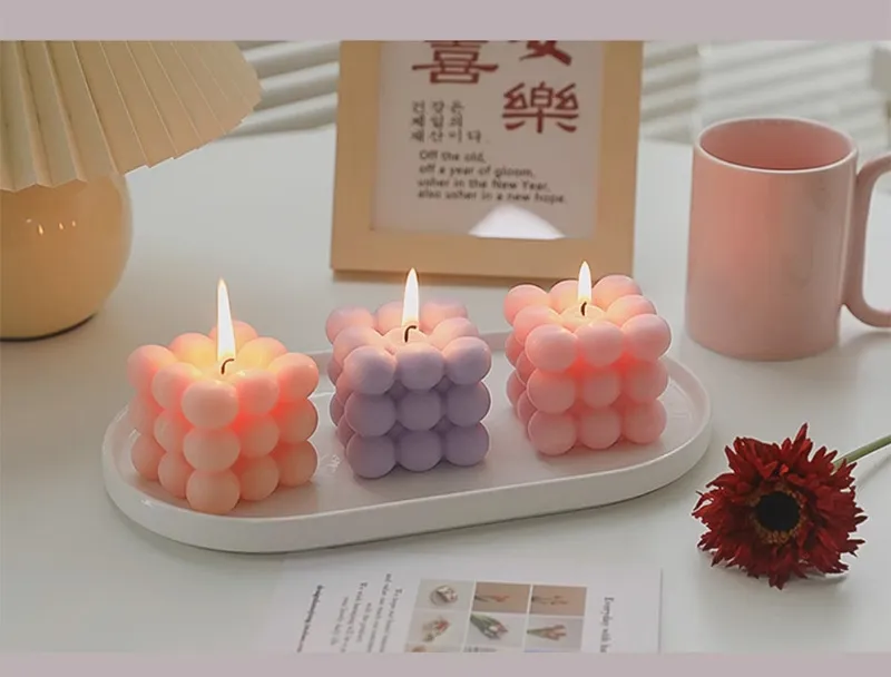 Rubik's Cube Scented Soy Wax Candle - Unique Souvenir Gift for Weddings, Bridesmaids, Groomsmen - High-End Decorative Ornament for Home Decor showcase 13