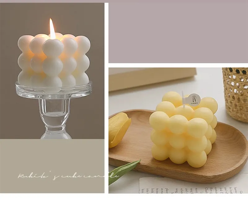 Rubik's Cube Scented Soy Wax Candle - Unique Souvenir Gift for Weddings, Bridesmaids, Groomsmen - High-End Decorative Ornament for Home Decor showcase 5