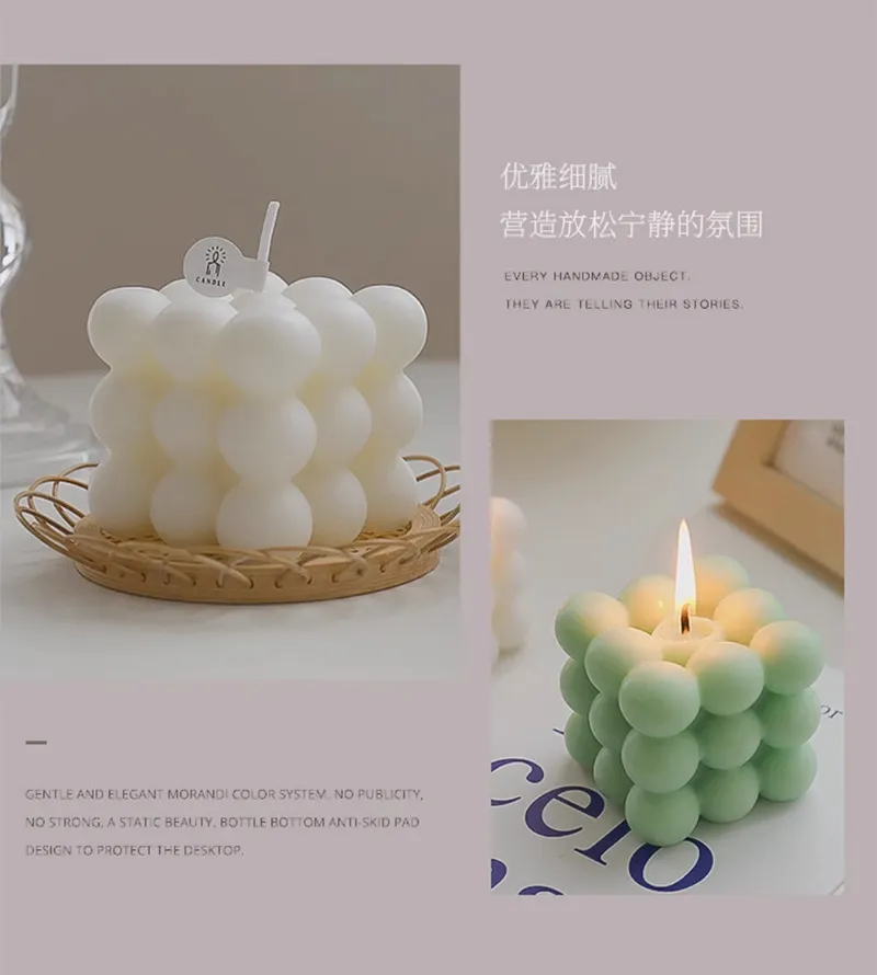 Rubik's Cube Scented Soy Wax Candle - Unique Souvenir Gift for Weddings, Bridesmaids, Groomsmen - High-End Decorative Ornament for Home Decor showcase 10