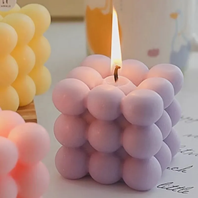 Rubik's Cube Scented Soy Wax Candle - Unique Souvenir Gift for Weddings, Bridesmaids, Groomsmen - High-End Decorative Ornament for Home Decor thumbnail 8