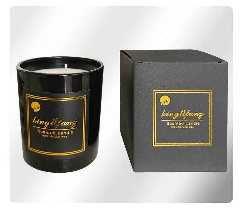 Scented Candles Gift Set - Black Glass Jar Soy Wax Aromatherapy Candles for Relaxation, Stress Relief, and Home Fragrance - Perfect for Gifts showcase 14