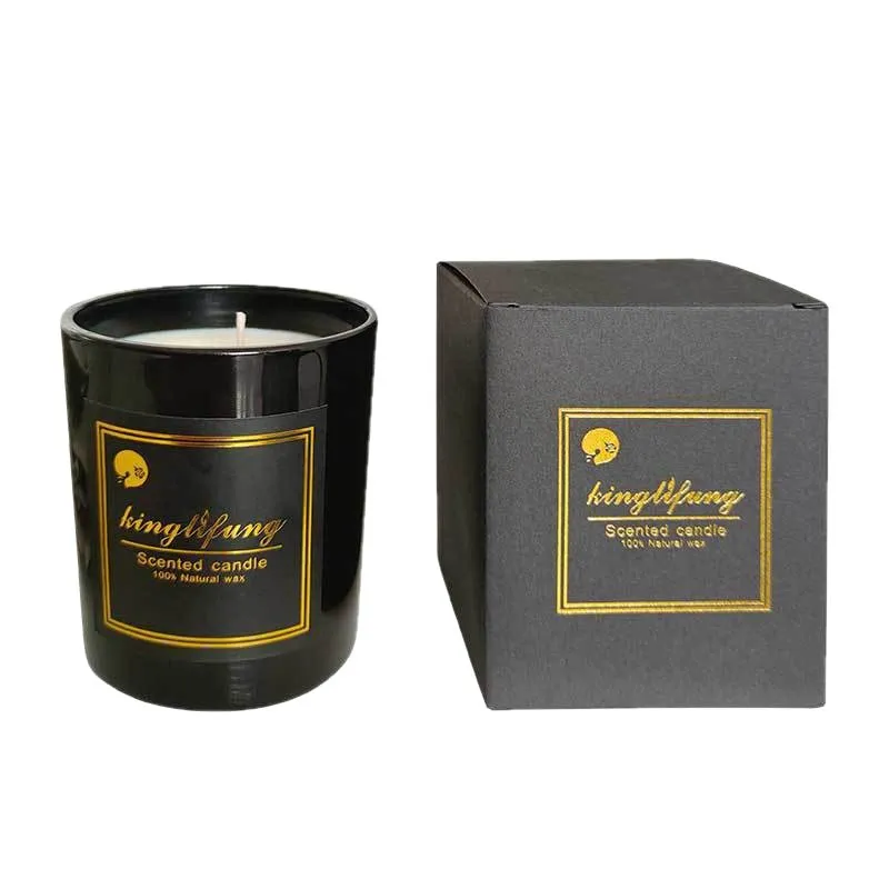 Scented Candles Gift Set - Black Glass Jar Soy Wax Aromatherapy Candles for Relaxation, Stress Relief, and Home Fragrance - Perfect for Gifts thumbnail 5