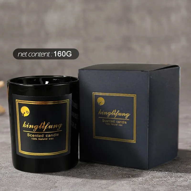 Scented Candles Gift Set - Black Glass Jar Soy Wax Aromatherapy Candles for Relaxation, Stress Relief, and Home Fragrance - Perfect for Gifts