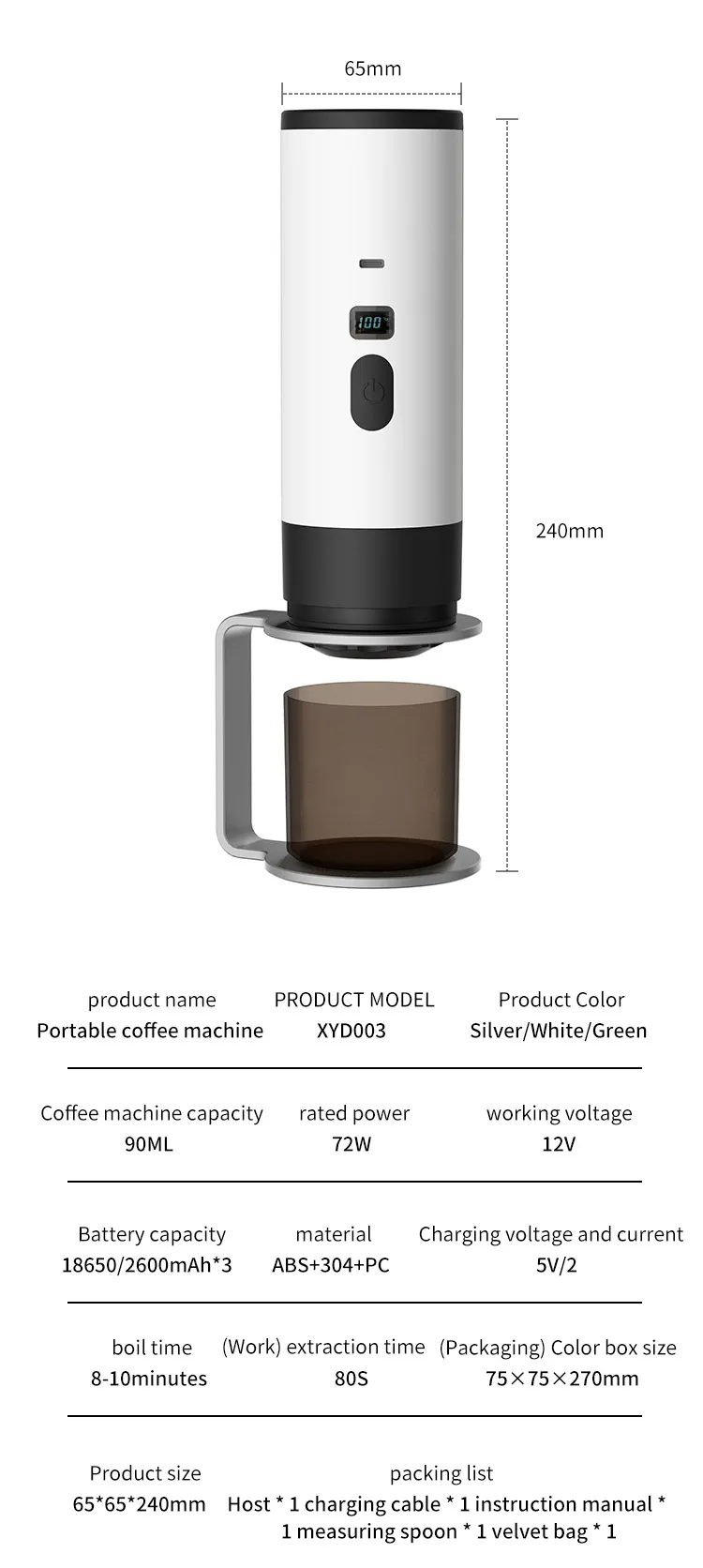 Portable Espresso Coffee Maker Machine - Mini Electric Capsule Coffee Machine for Home, Office, Travel - Compatible with Nespresso Capsules showcase 10