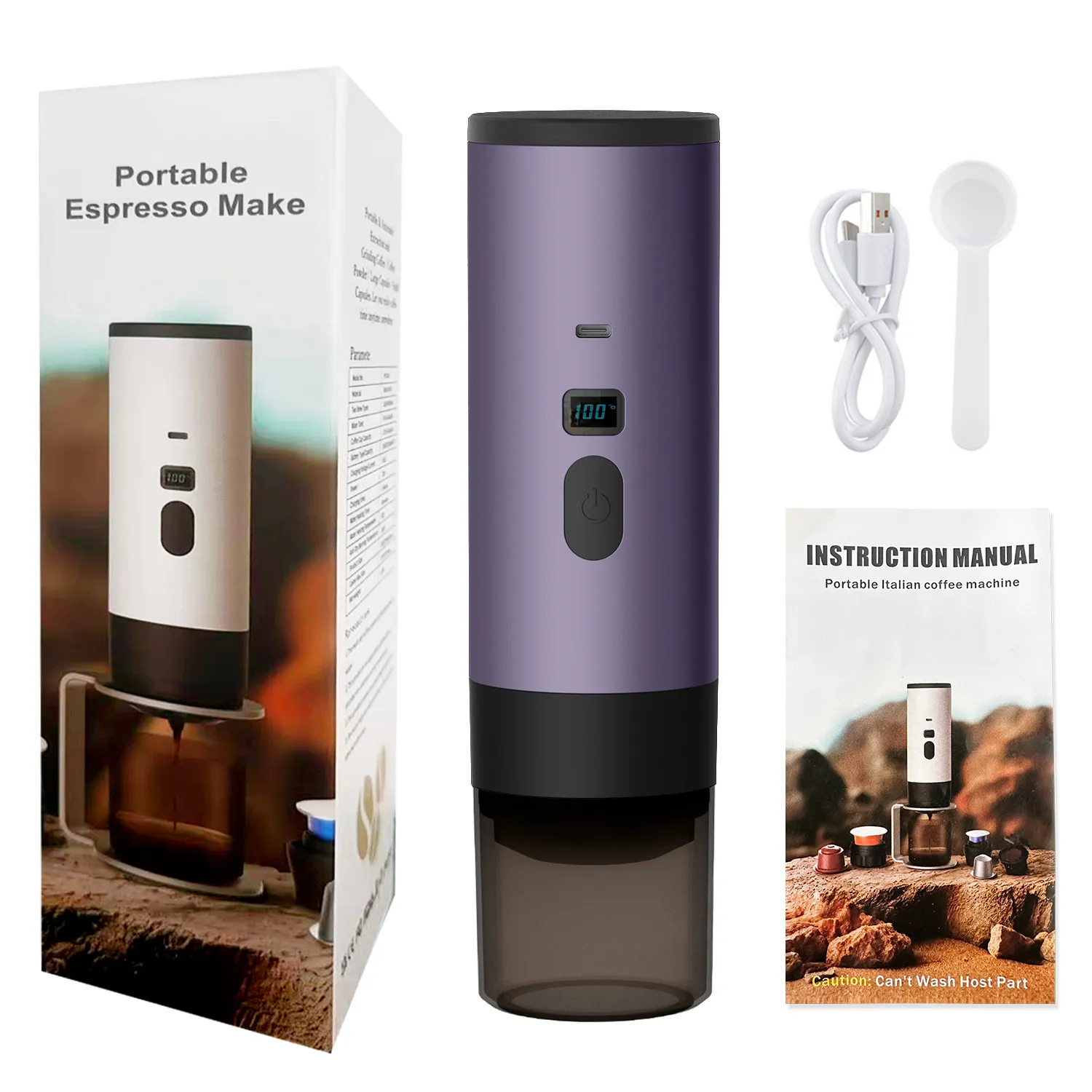 Portable Espresso Coffee Maker Machine - Mini Electric Capsule Coffee Machine for Home, Office, Travel - Compatible with Nespresso Capsules thumbnail 8