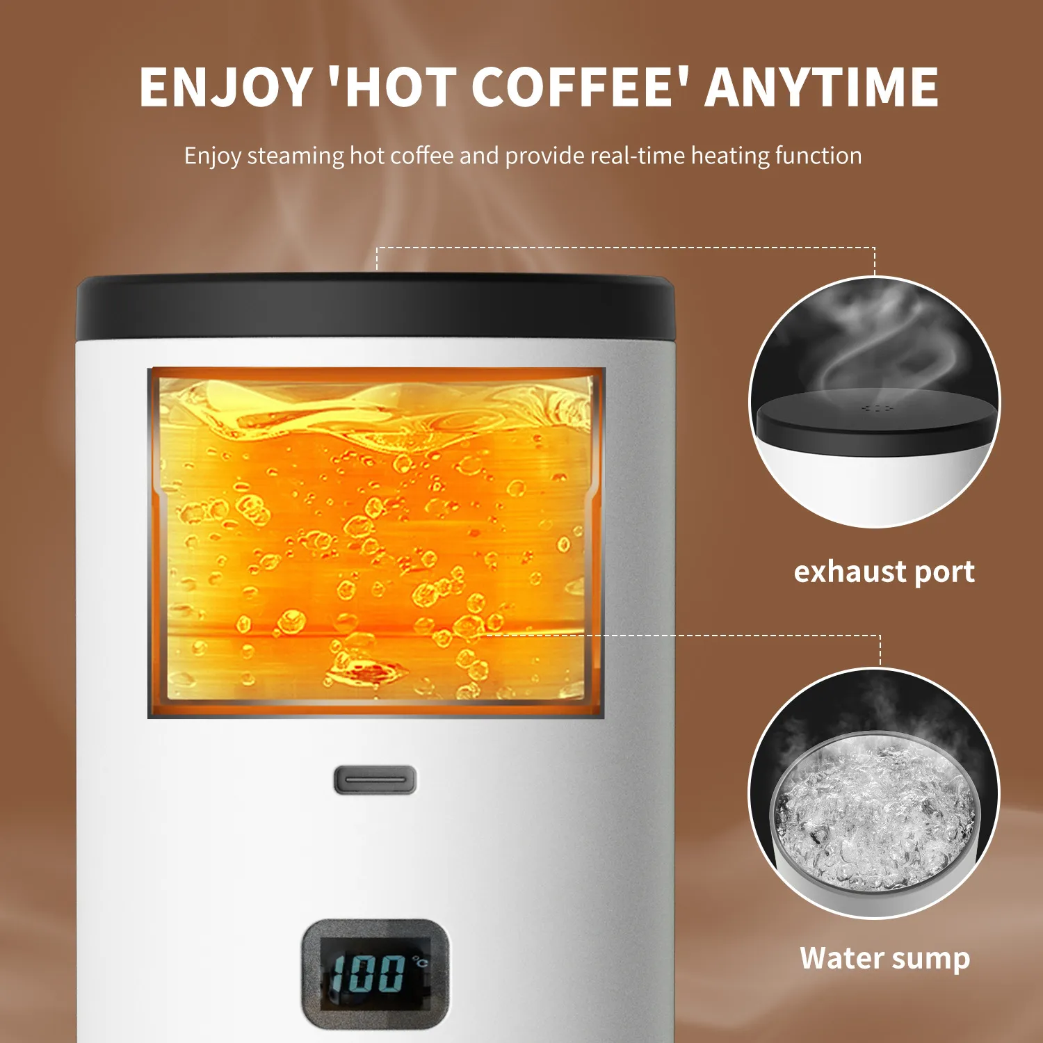 Portable Espresso Coffee Maker Machine - Mini Electric Capsule Coffee Machine for Home, Office, Travel - Compatible with Nespresso Capsules thumbnail 4