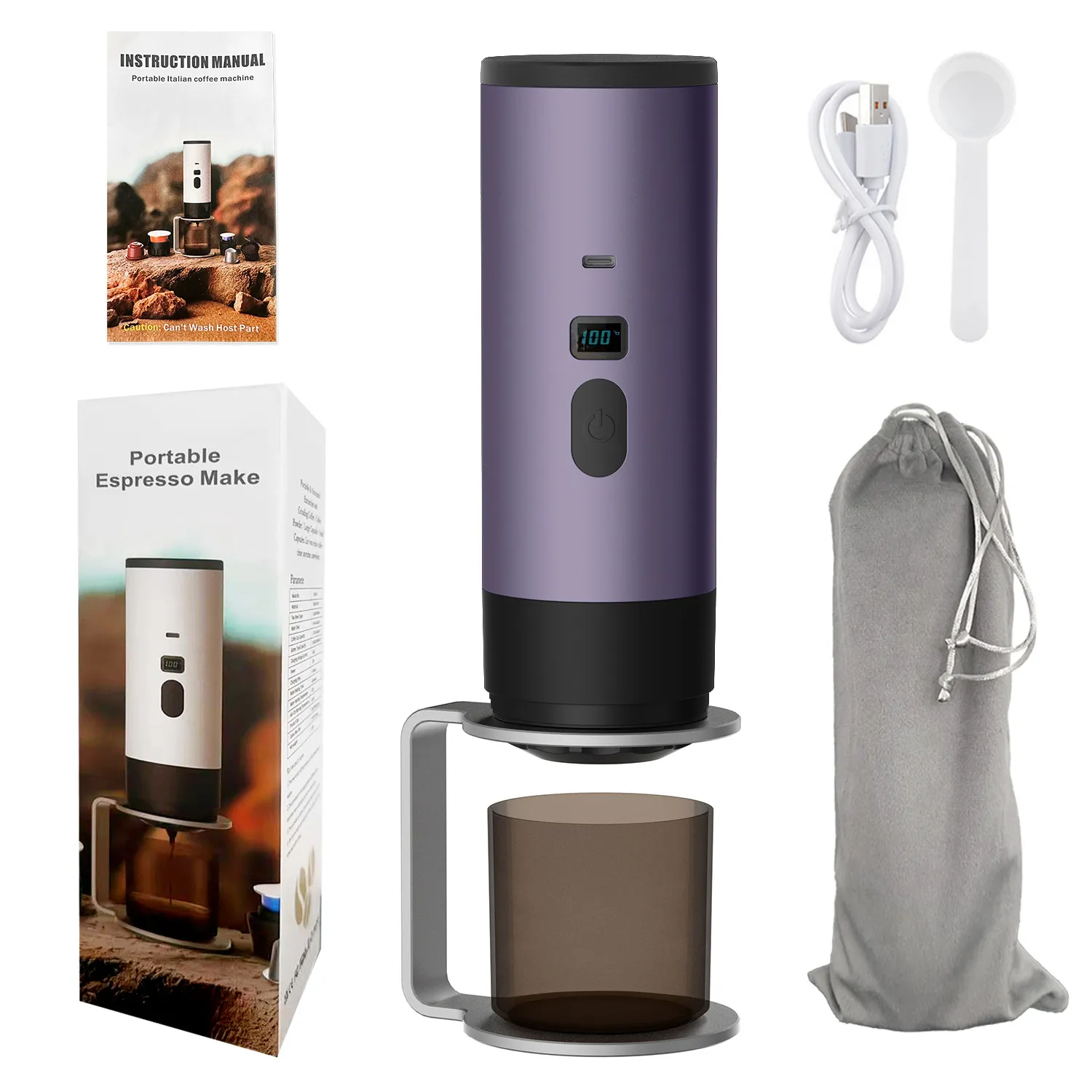 Portable Espresso Coffee Maker Machine - Mini Electric Capsule Coffee Machine for Home, Office, Travel - Compatible with Nespresso Capsules thumbnail 7