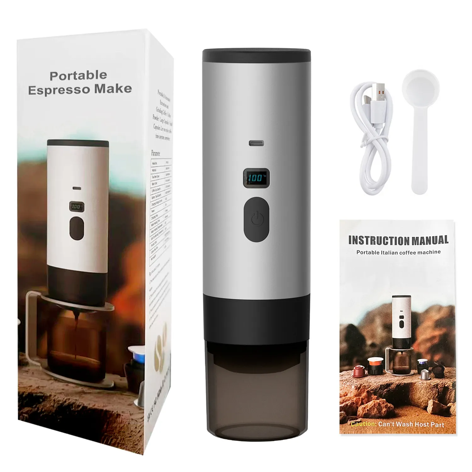 Portable Espresso Coffee Maker Machine - Mini Electric Capsule Coffee Machine for Home, Office, Travel - Compatible with Nespresso Capsules thumbnail 9