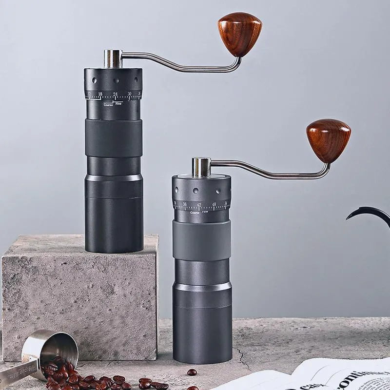 Portable Manual Coffee Grinder with SUS420 Steel Core - Hand Crank Espresso Mill for Outdoor Camping, Travel, and Home Brewing