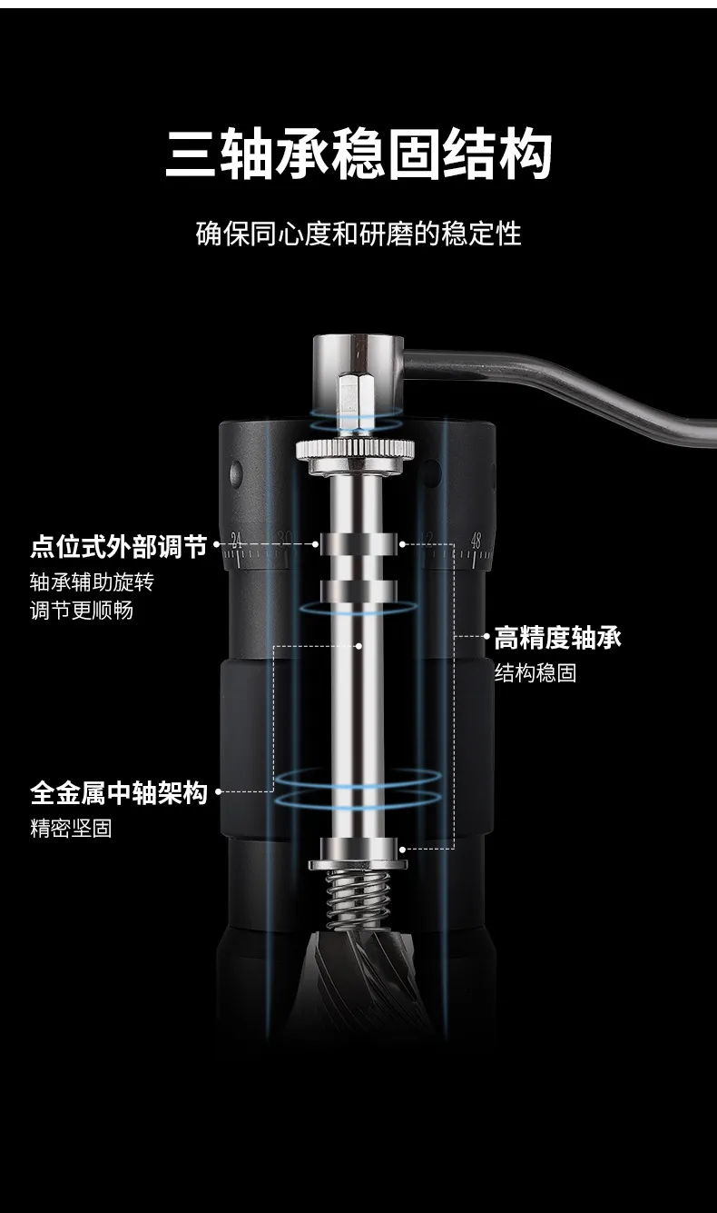 Portable Manual Coffee Grinder with SUS420 Steel Core - Hand Crank Espresso Mill for Outdoor Camping, Travel, and Home Brewing showcase 10