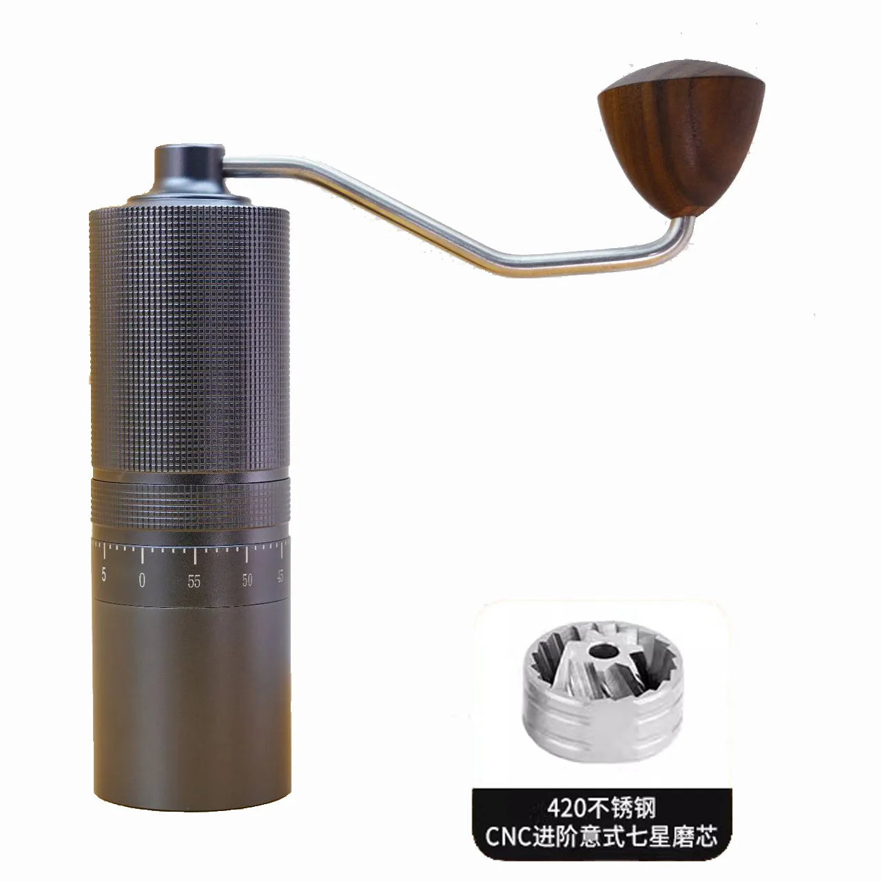 Portable Manual Coffee Grinder with SUS420 Steel Core - Hand Crank Espresso Mill for Outdoor Camping, Travel, and Home Brewing thumbnail 8