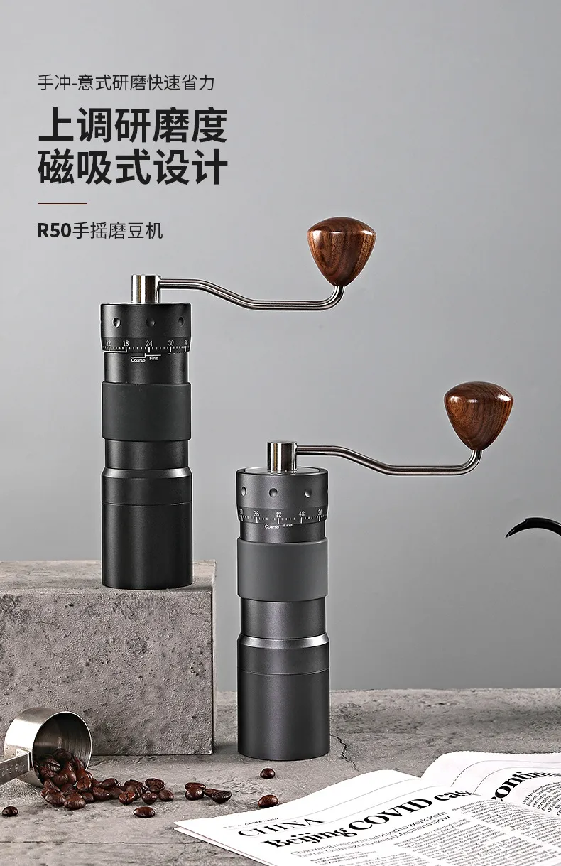 Portable Manual Coffee Grinder with SUS420 Steel Core - Hand Crank Espresso Mill for Outdoor Camping, Travel, and Home Brewing showcase 4