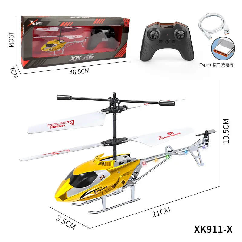 Remote Control Helicopter Toy for Kids & Adults - 3.5 Channel RC Aircraft with USB Charging, Fall-Resistant, Anti-Collision Design - Perfect for Beginners thumbnail 10