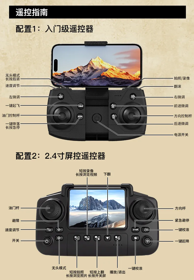 Yl3 Mini Drone Quadcopter with HD Dual Camera, Screen, Optical Flow Positioning, Remote Control Aircraft Toy for Beginners & Hobbyists showcase 19
