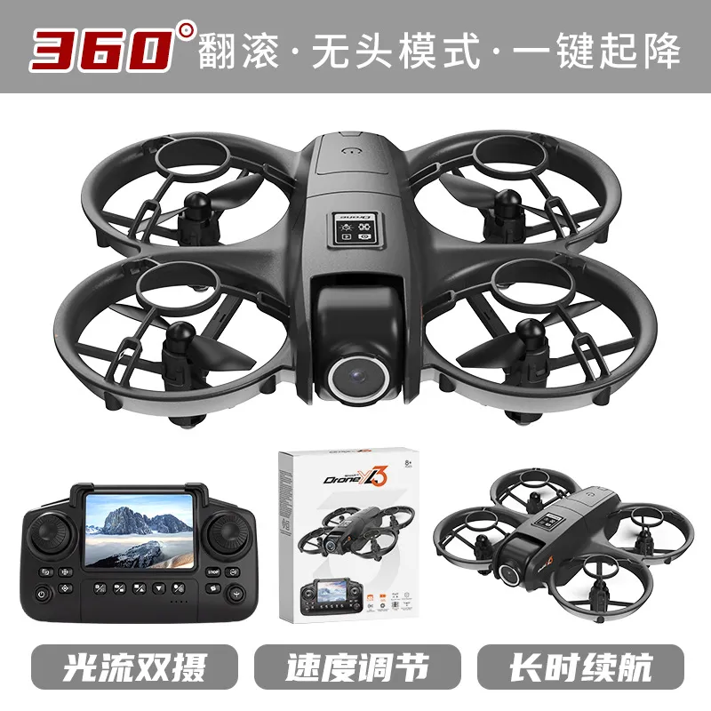 Yl3 Mini Drone Quadcopter with HD Dual Camera, Screen, Optical Flow Positioning, Remote Control Aircraft Toy for Beginners & Hobbyists thumbnail 2