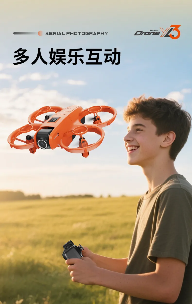 Yl3 Mini Drone Quadcopter with HD Dual Camera, Screen, Optical Flow Positioning, Remote Control Aircraft Toy for Beginners & Hobbyists showcase 10