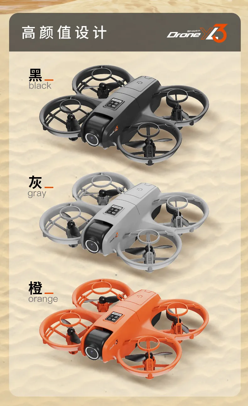 Yl3 Mini Drone Quadcopter with HD Dual Camera, Screen, Optical Flow Positioning, Remote Control Aircraft Toy for Beginners & Hobbyists showcase 3