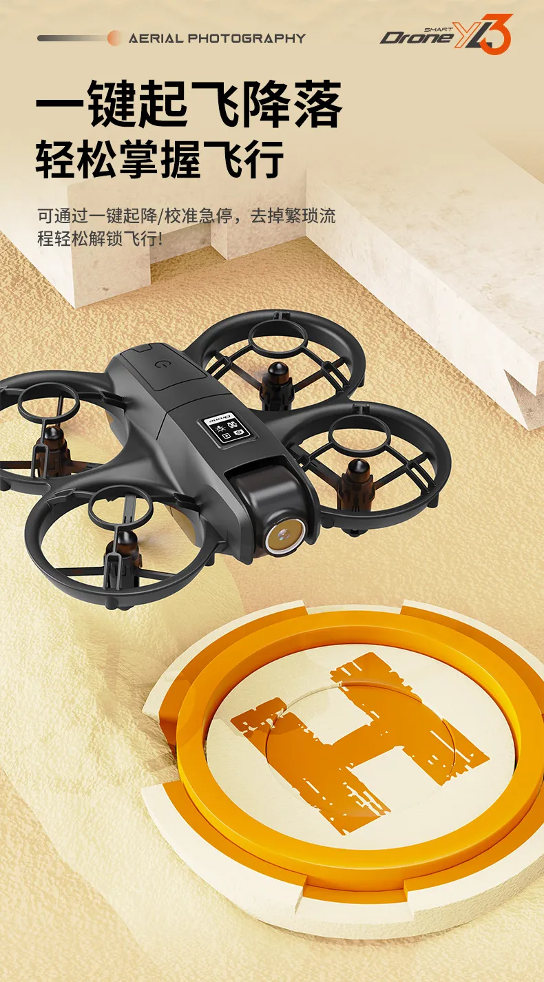 Yl3 Mini Drone Quadcopter with HD Dual Camera, Screen, Optical Flow Positioning, Remote Control Aircraft Toy for Beginners & Hobbyists showcase 8