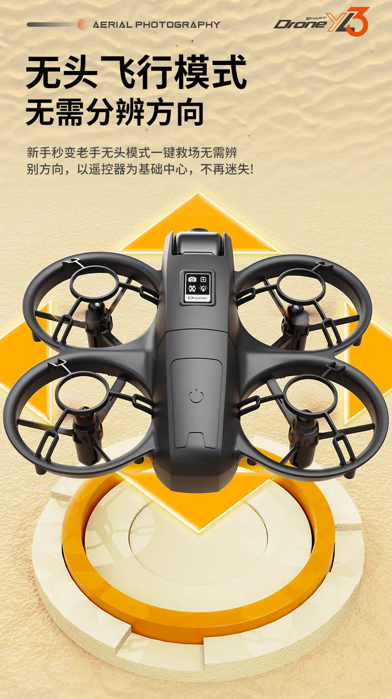 Yl3 Mini Drone Quadcopter with HD Dual Camera, Screen, Optical Flow Positioning, Remote Control Aircraft Toy for Beginners & Hobbyists showcase 14