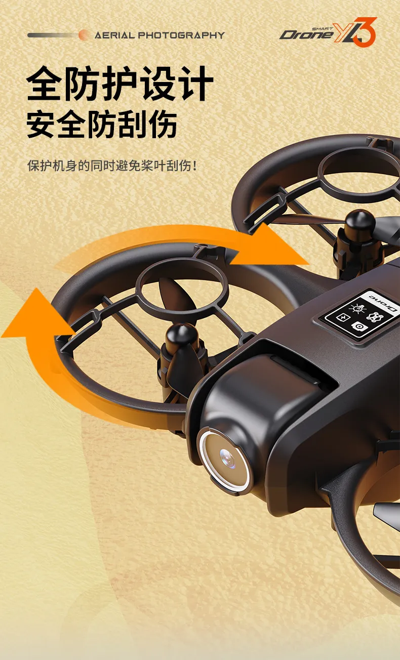 Yl3 Mini Drone Quadcopter with HD Dual Camera, Screen, Optical Flow Positioning, Remote Control Aircraft Toy for Beginners & Hobbyists showcase 9